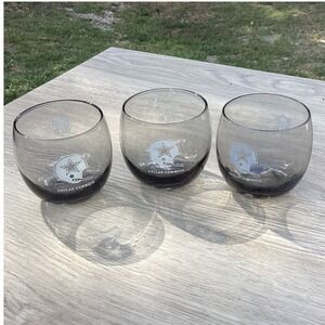 Dallas Cowboys NFL Set of 3 Whiskey Glasses‎ Smokey Gray
